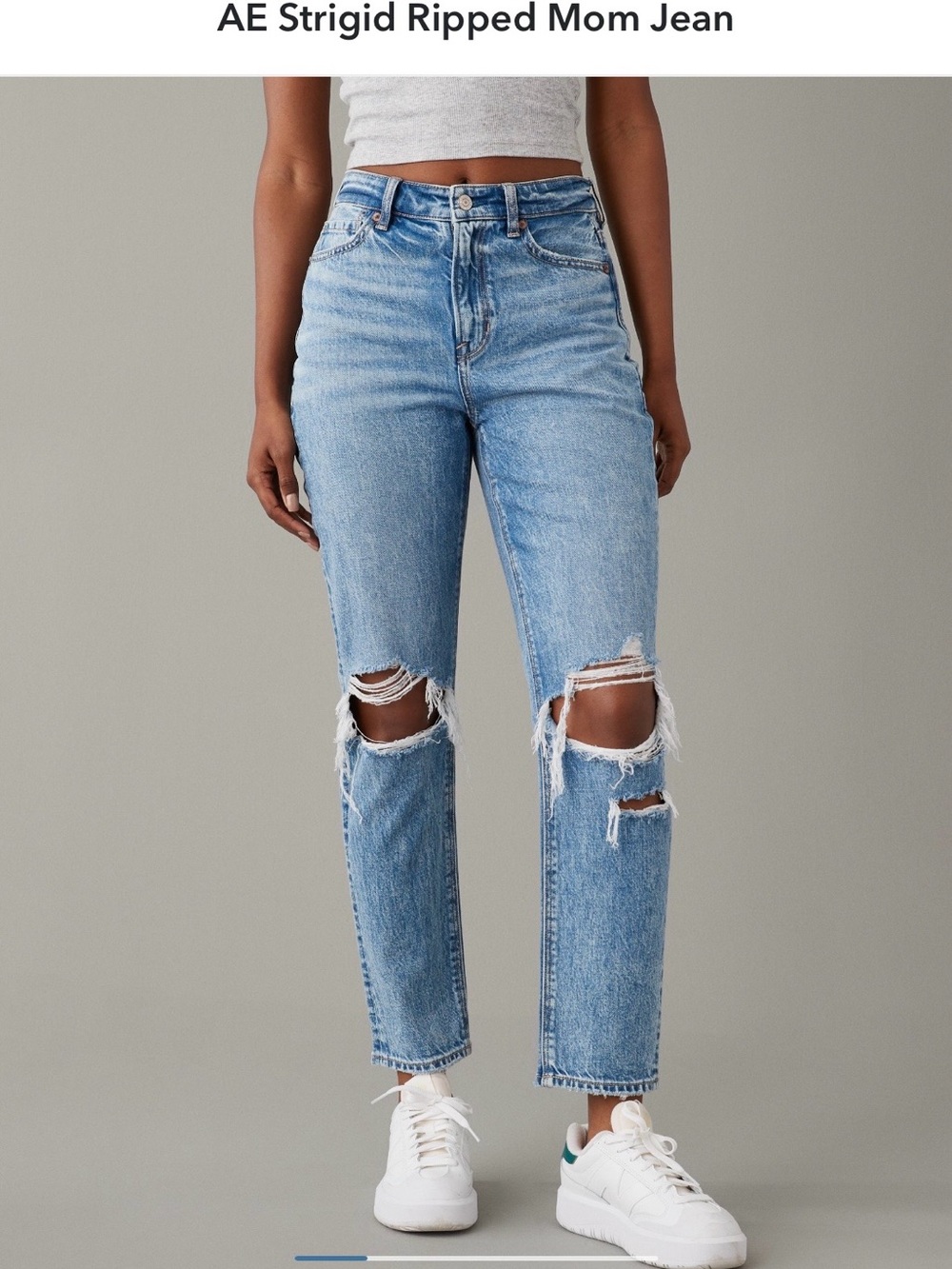 AE Strigid Ripped Mom Jean